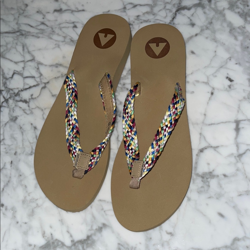 Vibrant Multicolor Braided Sandals